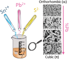 Graphical abstract: Phase control in solution deposited tin monosulfide thin films: the role of Pb2+ cations