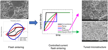 Graphical abstract: Particle size effect on the microstructure and the aging process of flash-sintered barium titanate from micro and nanopowders