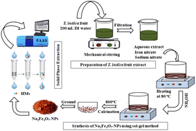 Graphical abstract: Sodium nanoferrite-based solid phase extraction: a green method for the simultaneous determination of cadmium, copper, and lead