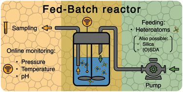 Graphical abstract: Monitoring and controlling zeolite synthesis via reactor-based solutions: a fed-batch strategy