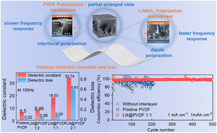 Graphical abstract: A composite dielectric membrane with low dielectric loss for dendrite-free lithium deposition in lithium metal batteries