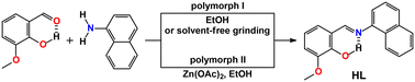 Graphical abstract: Polymorphism phenomenon of the naphthyl-containing N-salicylidenaniline derivative: syntheses, crystal structures, optical properties, and theoretical calculations