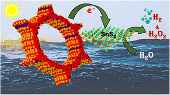 Graphical abstract: Visible-light-driven green hydrogen and hydrogen peroxide production using a 2D porous organic polymer engineered with 2D SnS2