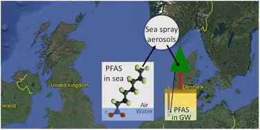 Graphical abstract: Sea spray aerosols can be a source of PFAS pollution in coastal aquifers