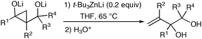 Graphical abstract: Zincate-mediated rearrangement reaction of 2-(1-hydroxyalkyl)-1-alkylcyclopropanol