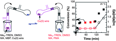 Graphical abstract: Interrupted SET-LRP of methyl acrylate demonstrates Cu(0) colloidal particles as activating species