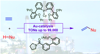 Graphical abstract: Engineering ligands on the Au center: discovering broadly applicable gold catalysis with high turnover numbers