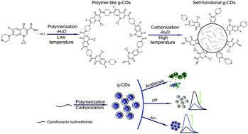 Graphical abstract: An active structure preservation method for developing functional graphitic carbon dots as an effective antibacterial agent and a sensitive pH and Al(iii) nanosensor