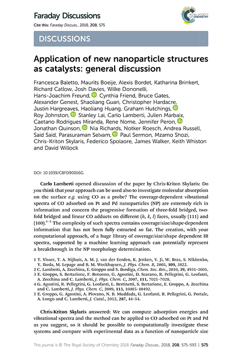 Application of new nanoparticle structures as catalysts: general discussion