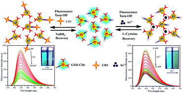 Graphical abstract: Green synthesis of surface-passivated carbon dots from the prickly pear cactus as a fluorescent probe for the dual detection of arsenic(iii) and hypochlorite ions from drinking water