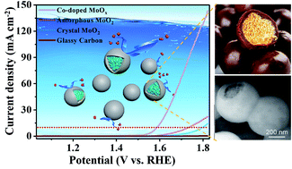 Graphical abstract: Amorphous Co-doped MoOx nanospheres with a core–shell structure toward an effective oxygen evolution reaction