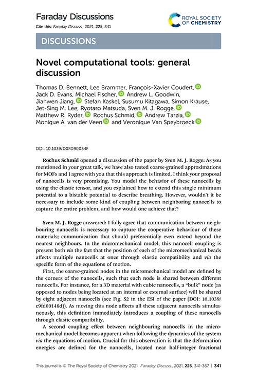 Novel computational tools: general discussion