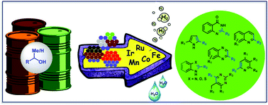 Graphical abstract: Recent advances in sustainable synthesis of N-heterocycles following acceptorless dehydrogenative coupling protocol using alcohols