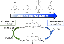 Graphical abstract: Synthesis, photophysical characterization, and aerobic redox reactivity of electron-rich tellurorhodamine photocatalysts