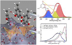 Graphical abstract: Orcinol and resorcinol induce local ordering of water molecules near the liquid–vapor interface