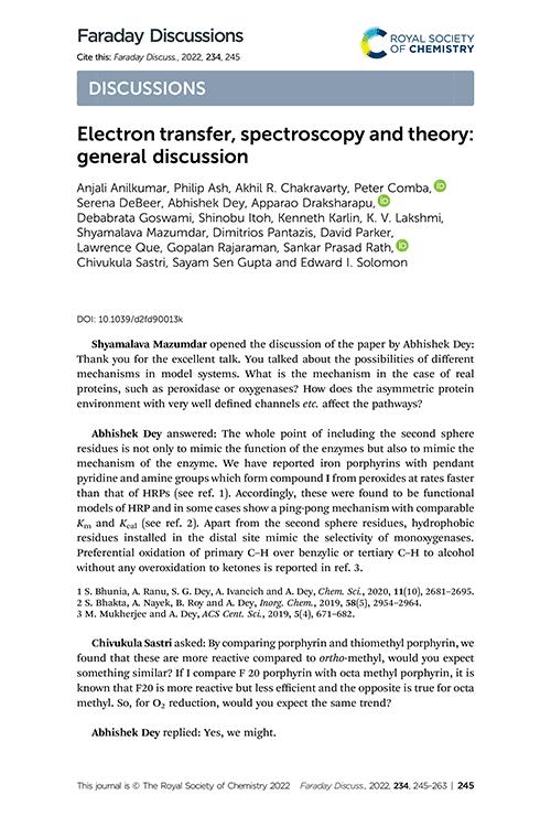 Electron transfer, spectroscopy and theory: general discussion