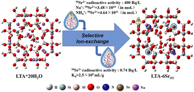 Graphical abstract: Origin of the exceptional selectivity of NaA zeolite for the radioactive isotope 90Sr2+