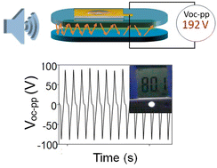 Graphical abstract: Enhancing the acoustoelectric conversion of a nanofiber transducer in combination with a kazoo