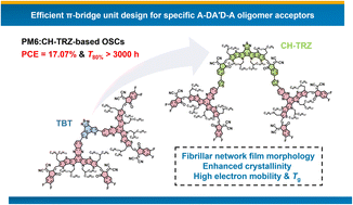 Graphical abstract: Effect of π-bridge lengths in oligomerized fused-ring electron acceptors on the photovoltaic performance of organic solar cells