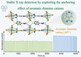 Graphical abstract: An aromatic diamine-constructed lead-free polar perovskite towards stable self-driven X-ray detection