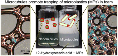 Graphical abstract: Fatty acid foams for nonselective physical removal of microplastics from aqueous solutions