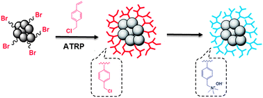 Graphical abstract: Carbon black functionalized with hyperbranched polymers: synthesis, characterization, and application in reversible CO2 capture