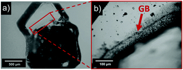 Graphical abstract: Spatially resolved investigation of the defect states in methylammonium lead iodide perovskite bicrystals