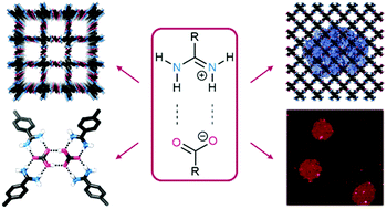 Graphical abstract: Amidinium⋯carboxylate frameworks: predictable, robust, water-stable hydrogen bonded materials