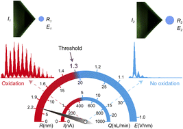 Graphical abstract: Tuning oxidative modification by a strong electric field using nanoESI of highly conductive solutions near the minimum flow rate