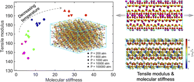 Graphical abstract: Molecular insights into the temperature and pressure dependence of mechanical behavior and dynamics of Na-montmorillonite clay