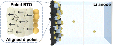 Graphical abstract: Enhanced polysulfide trapping in Li–S batteries by dipole alignment in ferroelectric BaTiO3