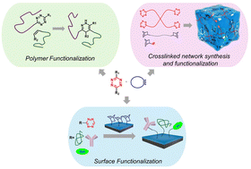 Graphical abstract: Tetrazine-based inverse-electron-demand Diels–Alder reaction: a powerful tool for fabrication and functionalization of polymeric materials