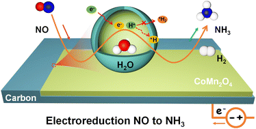 Graphical abstract: Efficient electrocatalytic nitric oxide reduction to ammonia using manganese spinel oxides