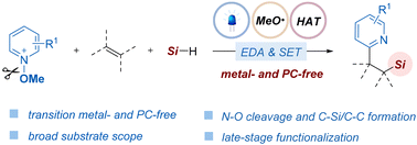 Graphical abstract: Visible light-mediated pyridyl silylation of olefins through hydrogen atom transfer
