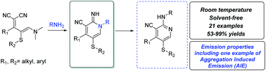 Graphical abstract: Synthesis of multi-substituted pyridines from ylidenemalononitriles and their emission properties