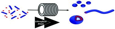 Graphical abstract: Rapid production of block copolymer nano-objects via continuous-flow ultrafast RAFT dispersion polymerisation