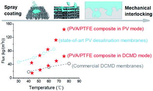 Graphical abstract: Compatibilizing hydrophilic and hydrophobic polymers via spray coating for desalination