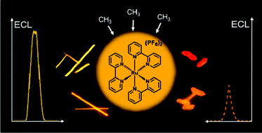 Graphical abstract: Molecular engineering towards tunable morphology of metal–organic complex microcrystals for efficient and multicolor electrochemiluminescence