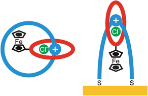 Graphical abstract: Solution and surface-confined chloride anion templated redox-active ferrocene catenanes