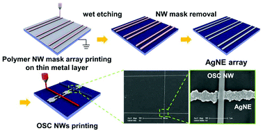 Graphical abstract: Large-scale metal nanoelectrode arrays based on printed nanowire lithography for nanowire complementary inverters