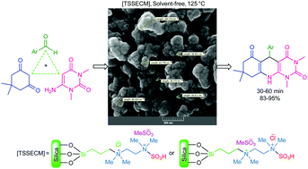 Graphical abstract: A novel organic–inorganic hybrid material: production, characterization and catalytic performance for the reaction of arylaldehydes, dimedone and 6-amino-1,3-dimethyluracil