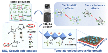 Graphical abstract: Regulation of crystallization by Introducing a multistage growth template affords efficient and stable inverted perovskite solar cells