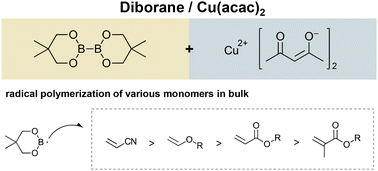 Graphical abstract: Insights into the bulk kinetics of a 2K radical polymerization system based on the copper catalyzed cleavage of diboranes and its perspectives