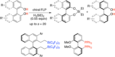 Graphical abstract: Kinetic resolution of binols and biphenols via dehydrogenative coupling with hydrosilanes catalyzed by chiral FLPs