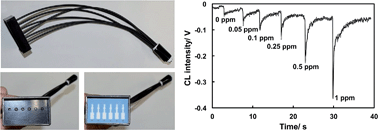 Graphical abstract: A miniaturized chemiluminescence detection system for a microfluidic paper-based analytical device and its application to the determination of chromium(iii)