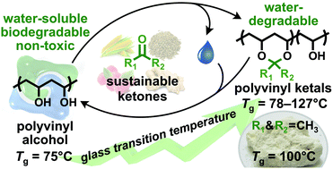 Graphical abstract: Polyvinyl alcohol modification with sustainable ketones