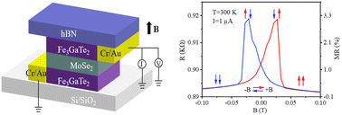 Graphical abstract: Fe3GaTe2/MoSe2 ferromagnet/semiconductor 2D van der Waals heterojunction for room-temperature spin-valve devices