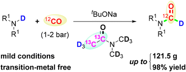 Graphical abstract: Formamidation of a wide range of substituted and functionalized amines with CO and a base