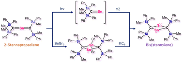 Graphical abstract: A tin analogue of propadiene with cumulated C [[double bond, length as m-dash]] Sn double bonds