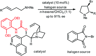 Graphical abstract: A highly enantioselective approach towards 2-substituted 3-bromopyrrolidines